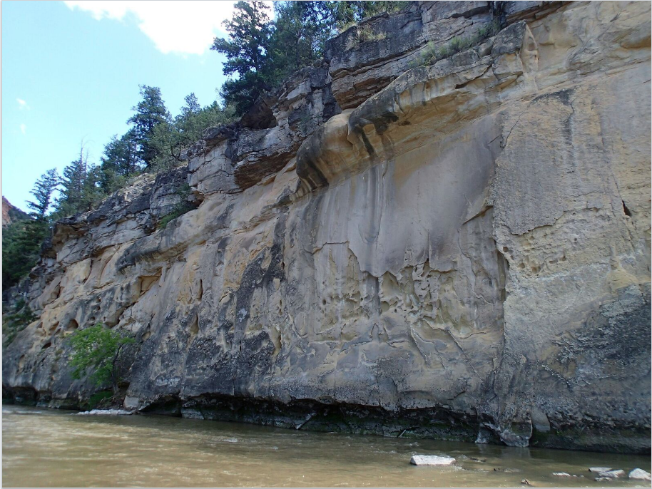 Cliffs along the river